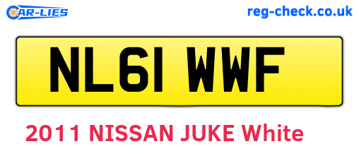 NL61WWF are the vehicle registration plates.