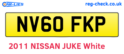NV60FKP are the vehicle registration plates.