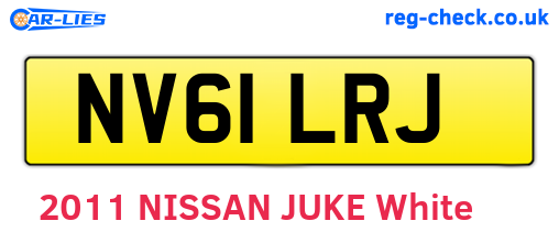 NV61LRJ are the vehicle registration plates.