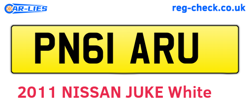 PN61ARU are the vehicle registration plates.