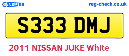 S333DMJ are the vehicle registration plates.