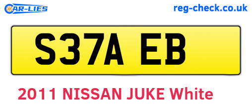 S37AEB are the vehicle registration plates.