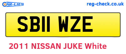 SB11WZE are the vehicle registration plates.