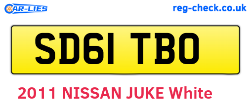 SD61TBO are the vehicle registration plates.