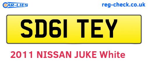 SD61TEY are the vehicle registration plates.