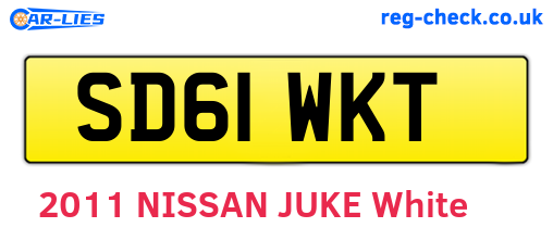 SD61WKT are the vehicle registration plates.