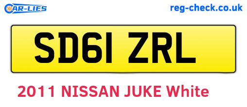 SD61ZRL are the vehicle registration plates.