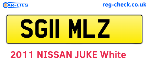 SG11MLZ are the vehicle registration plates.