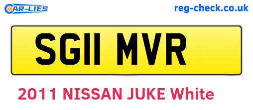 SG11MVR are the vehicle registration plates.