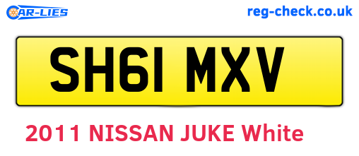SH61MXV are the vehicle registration plates.