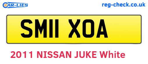 SM11XOA are the vehicle registration plates.