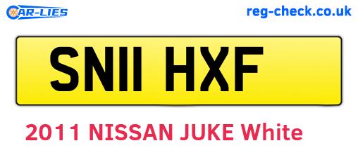 SN11HXF are the vehicle registration plates.
