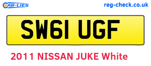SW61UGF are the vehicle registration plates.