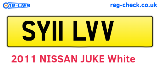 SY11LVV are the vehicle registration plates.