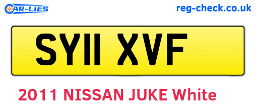 SY11XVF are the vehicle registration plates.