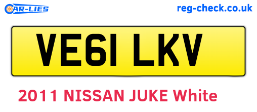 VE61LKV are the vehicle registration plates.