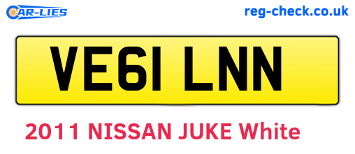 VE61LNN are the vehicle registration plates.