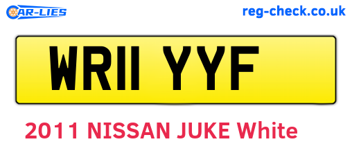 WR11YYF are the vehicle registration plates.