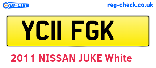 YC11FGK are the vehicle registration plates.
