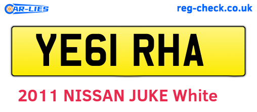 YE61RHA are the vehicle registration plates.