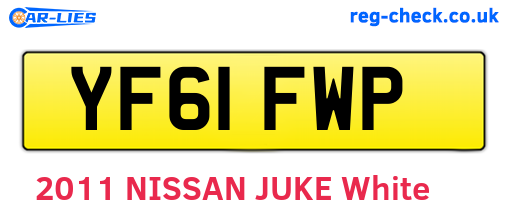 YF61FWP are the vehicle registration plates.
