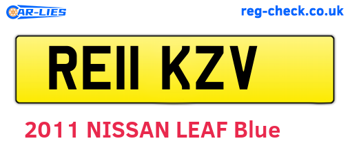 RE11KZV are the vehicle registration plates.