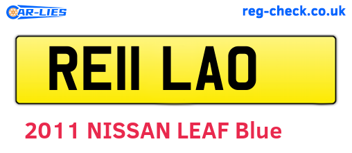 RE11LAO are the vehicle registration plates.