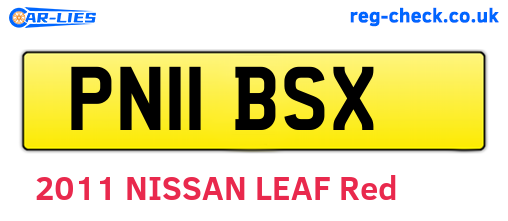 PN11BSX are the vehicle registration plates.