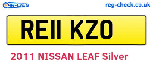 RE11KZO are the vehicle registration plates.