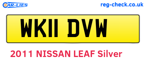 WK11DVW are the vehicle registration plates.