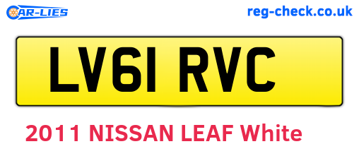 LV61RVC are the vehicle registration plates.