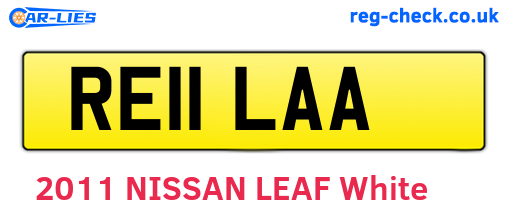 RE11LAA are the vehicle registration plates.