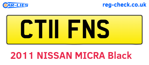 CT11FNS are the vehicle registration plates.