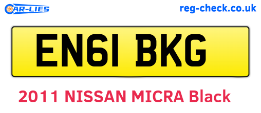 EN61BKG are the vehicle registration plates.