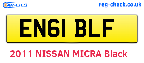 EN61BLF are the vehicle registration plates.