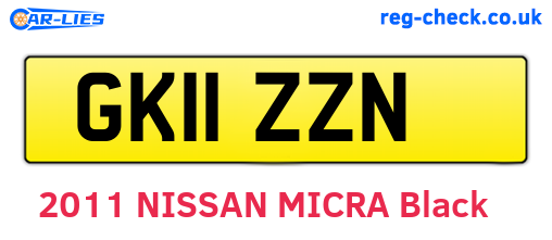 GK11ZZN are the vehicle registration plates.