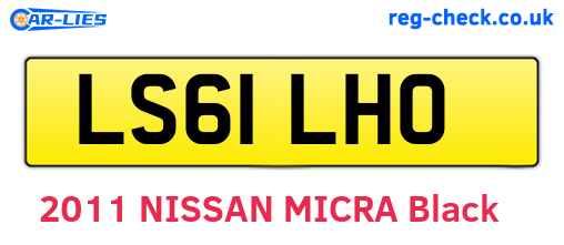 LS61LHO are the vehicle registration plates.