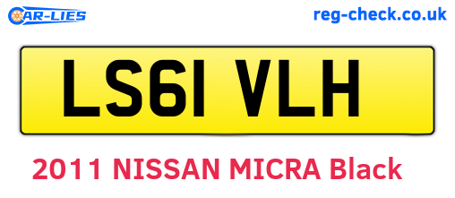 LS61VLH are the vehicle registration plates.