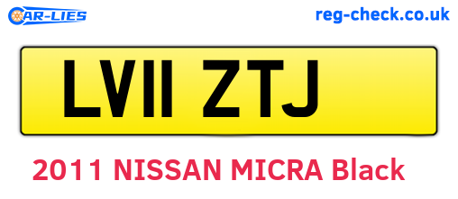 LV11ZTJ are the vehicle registration plates.