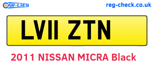LV11ZTN are the vehicle registration plates.