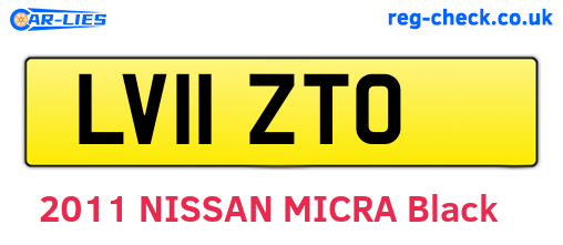 LV11ZTO are the vehicle registration plates.