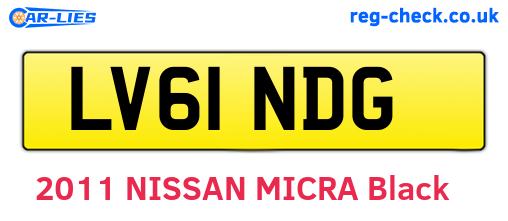 LV61NDG are the vehicle registration plates.