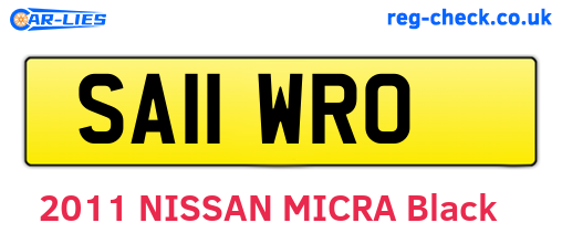 SA11WRO are the vehicle registration plates.
