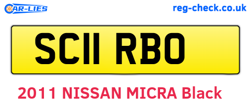 SC11RBO are the vehicle registration plates.
