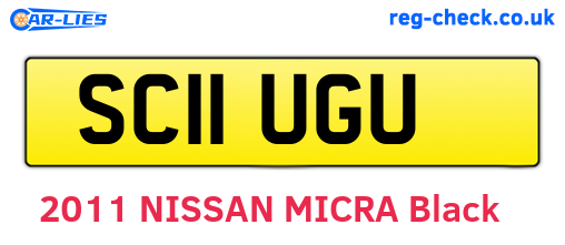 SC11UGU are the vehicle registration plates.