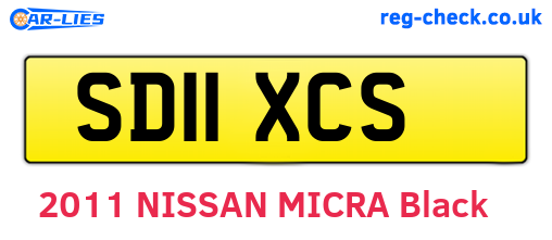 SD11XCS are the vehicle registration plates.