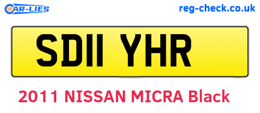 SD11YHR are the vehicle registration plates.