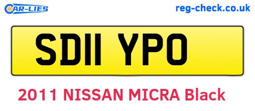 SD11YPO are the vehicle registration plates.