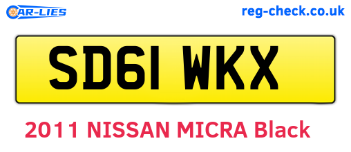 SD61WKX are the vehicle registration plates.