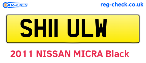 SH11ULW are the vehicle registration plates.